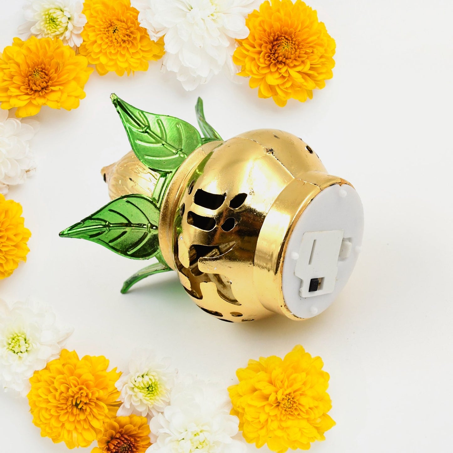 Gold Plated Eco Friendly Led Kalash  For Pooja Mandir (1 Pc  Multicolor Led) - Happy Price - Image 3