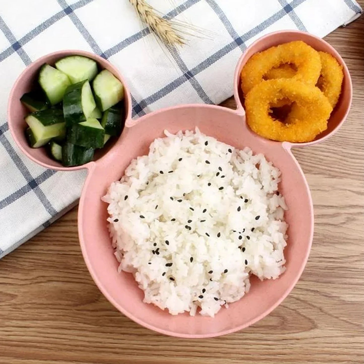 Mickey Mouse Shape Plates For Kids Bpa Free  Unbreakable Childrens Food Plate Kids Bowl Fruit Plate Baby Cartoon Bowl Plate Tableware (1 Pc) - Happy Price - Image 3