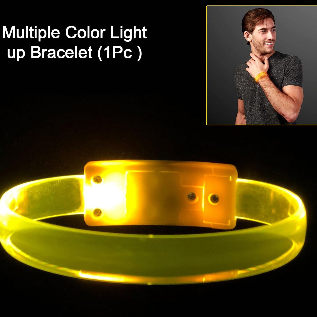Running Lights For Runners  Led Bracelet (1 Pc  Multicolor) - Happy Price - Image 1