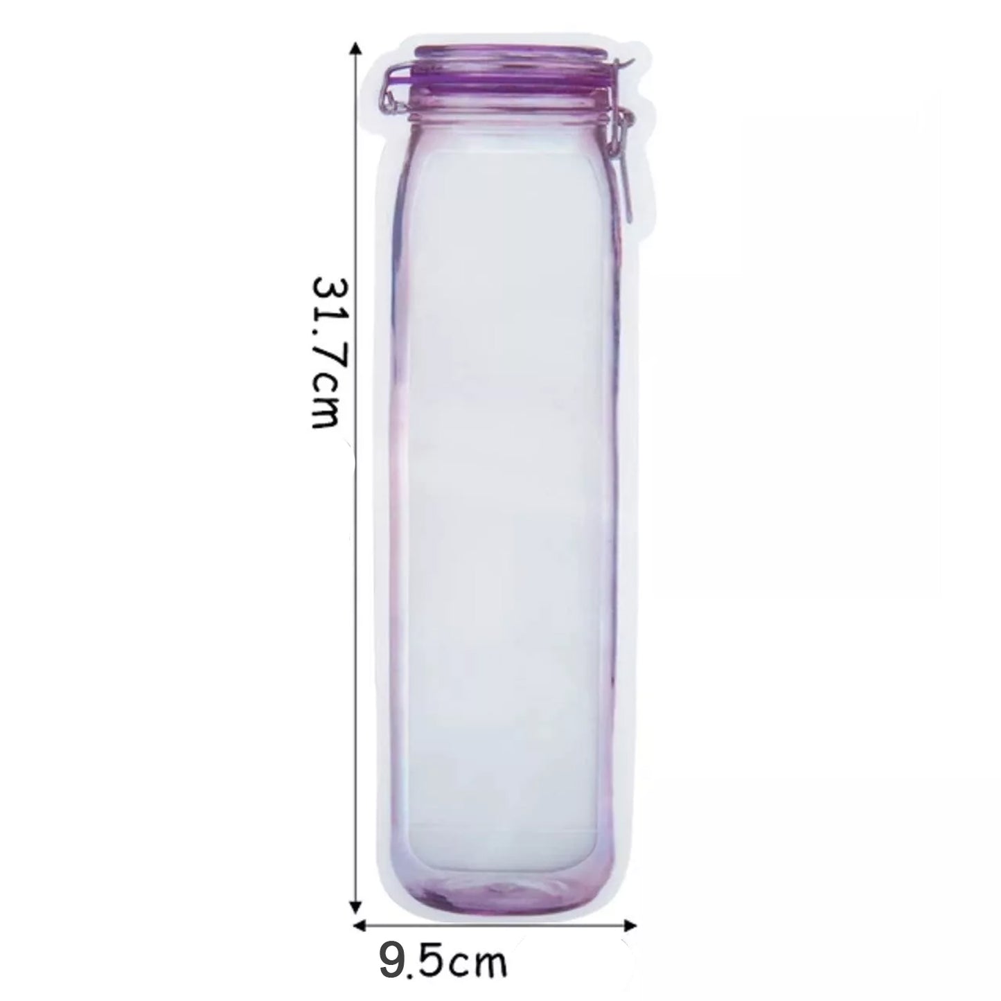 Food Storage Bag Bottles Shape Ziplock Bags Reusable (1 Pc  500 Ml) - Happy Price - Image 5