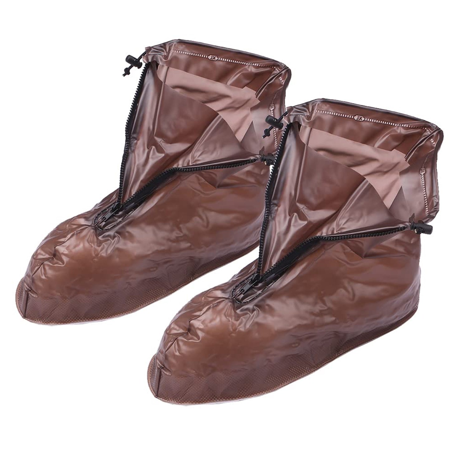Plastic Shoes Cover Reusable Anti-slip Boots Zippered Overshoes Covers Transparent Waterproof Snow Rain Boots For Kids  Adult Shoes For Rainy Season (1 Pair) - Happy Price - Image 2