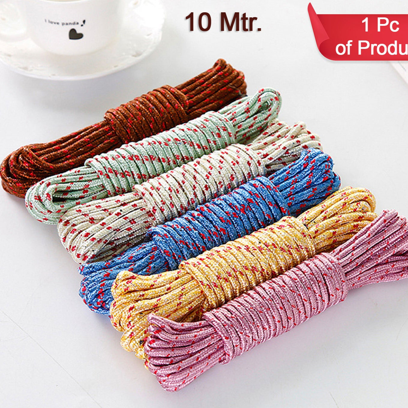 10 Meter Heavy Duty Laundry Drying Clothesline Rope Portable Travel Nylon Cord Sturdy Clothes Line For Outdoor Camping Indoor Crafting Art Projects - Happy Price - Image 1
