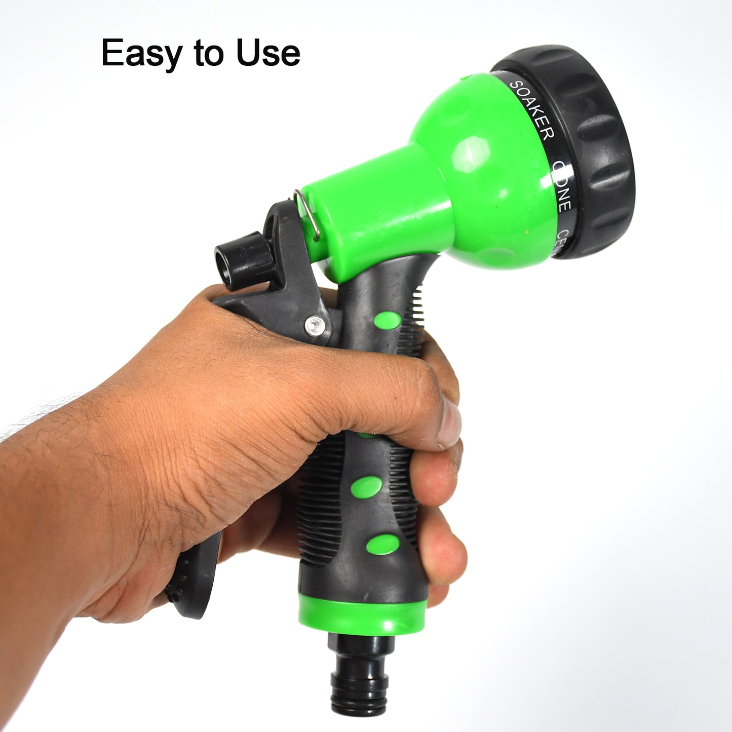 Hose Nozzle Garden Hose Nozzle Hose Spray Nozzle With 8 Adjustable Patterns Front Trigger Hose Sprayer Heavy Duty Metal Water Hose Nozzle For Cleaning Watering Washing Bathing - Happy Price - Image 4