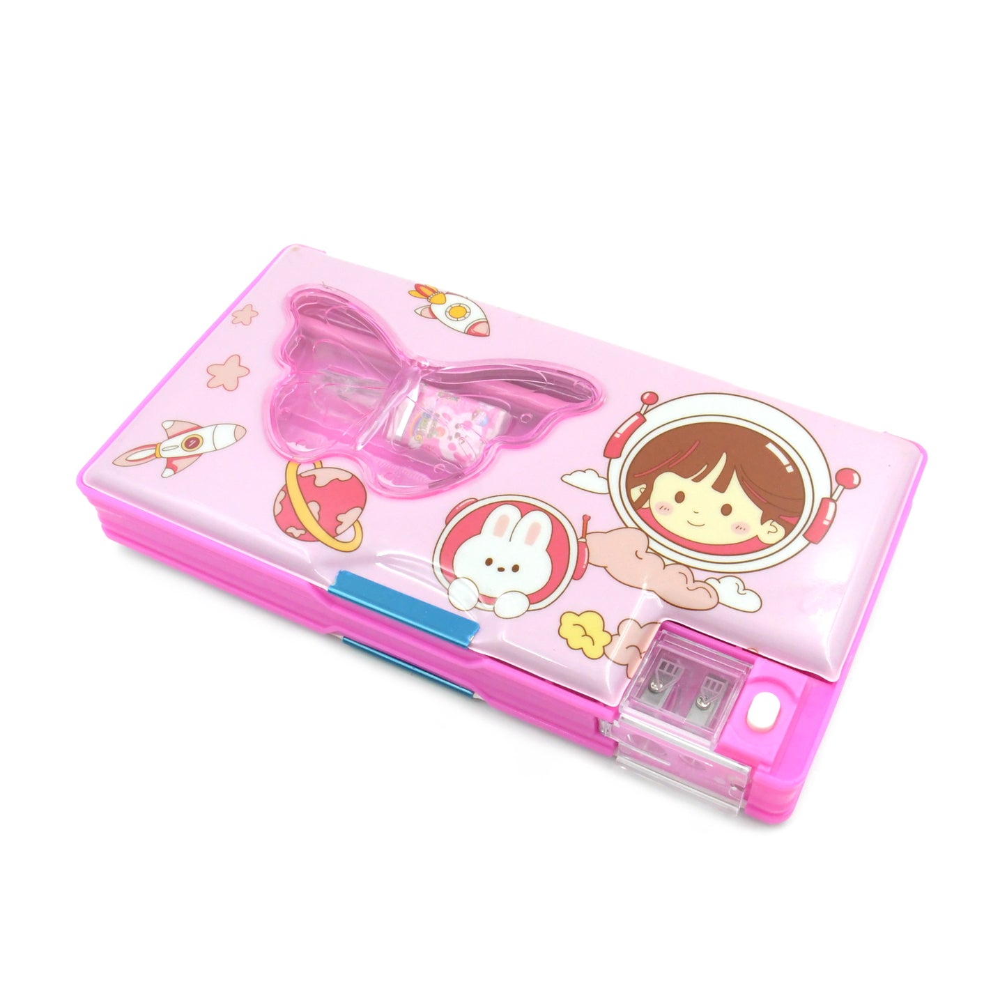 Printed Pencil Case For Kidsmulti Compartment Compass Pencil Box With Sharpener Eraser Pencil  Scale School Supplies Pencil Compass Boxstationery Case (Pack Of 1) - Happy Price - Image 4