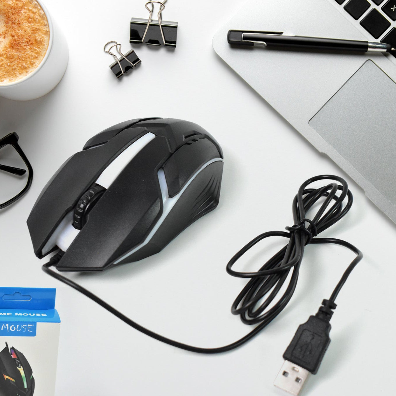 Usb Wired Mouse Ergonomic Design Gaming Mouse  (1 Pc) - Happy Price - Image 1