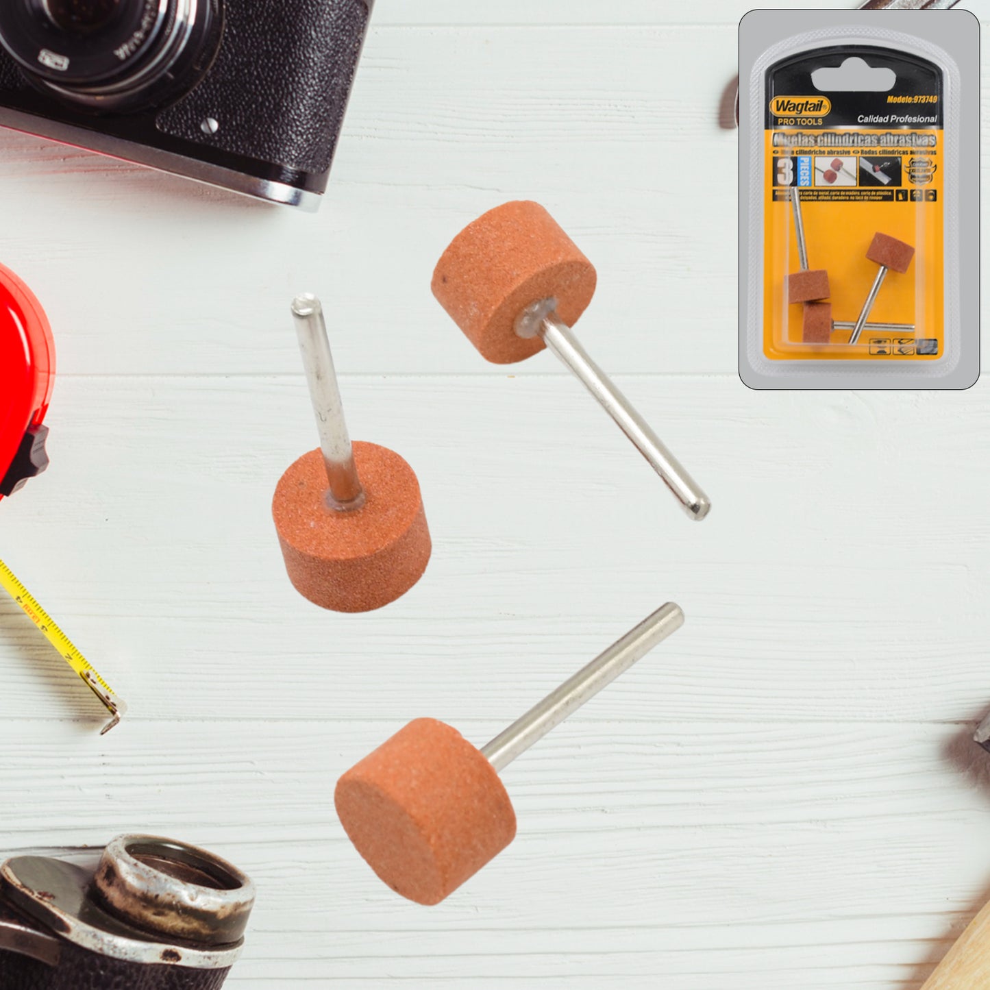 Wool Felt Polishing Buffing Wheels Wool Felt Mounted Polishing Bits (3 Pcs Set) - Happy Price - Image 2