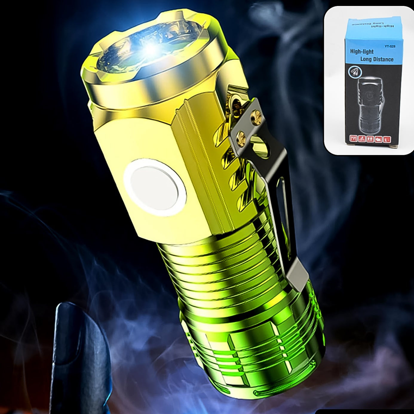 Usb Chargeable Mini 3 Led Flashlight  Torch Light (1 Pc) - Happy Price - Image 1