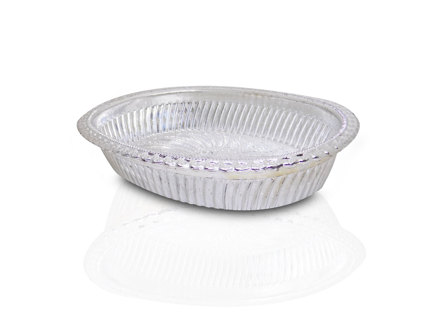 Multipurpose Royal Design Oval Silver Gift Tray - Happy Price - Image 3