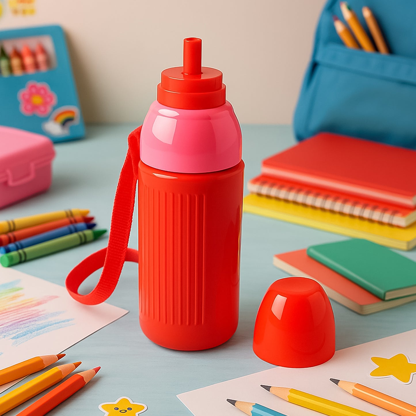 500ml Kids Insulated Plastic Water Bottle (1 Pc) - Happy Price - Image 6