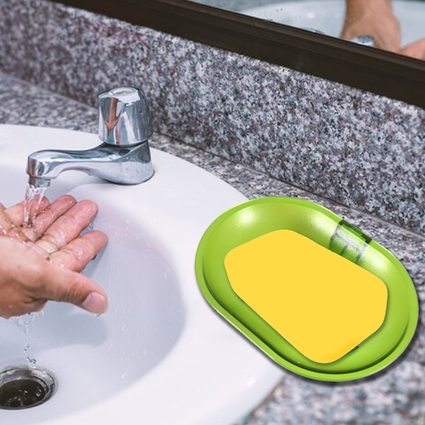Plastic Soap Dish Holder For Bathroom Shower Wall Mounted Self Adhesive Soap Holder Saver Tray-plastic Sponge Holder For Kitchen Storage Rack Soap Box Bathroom - Happy Price - Image 2