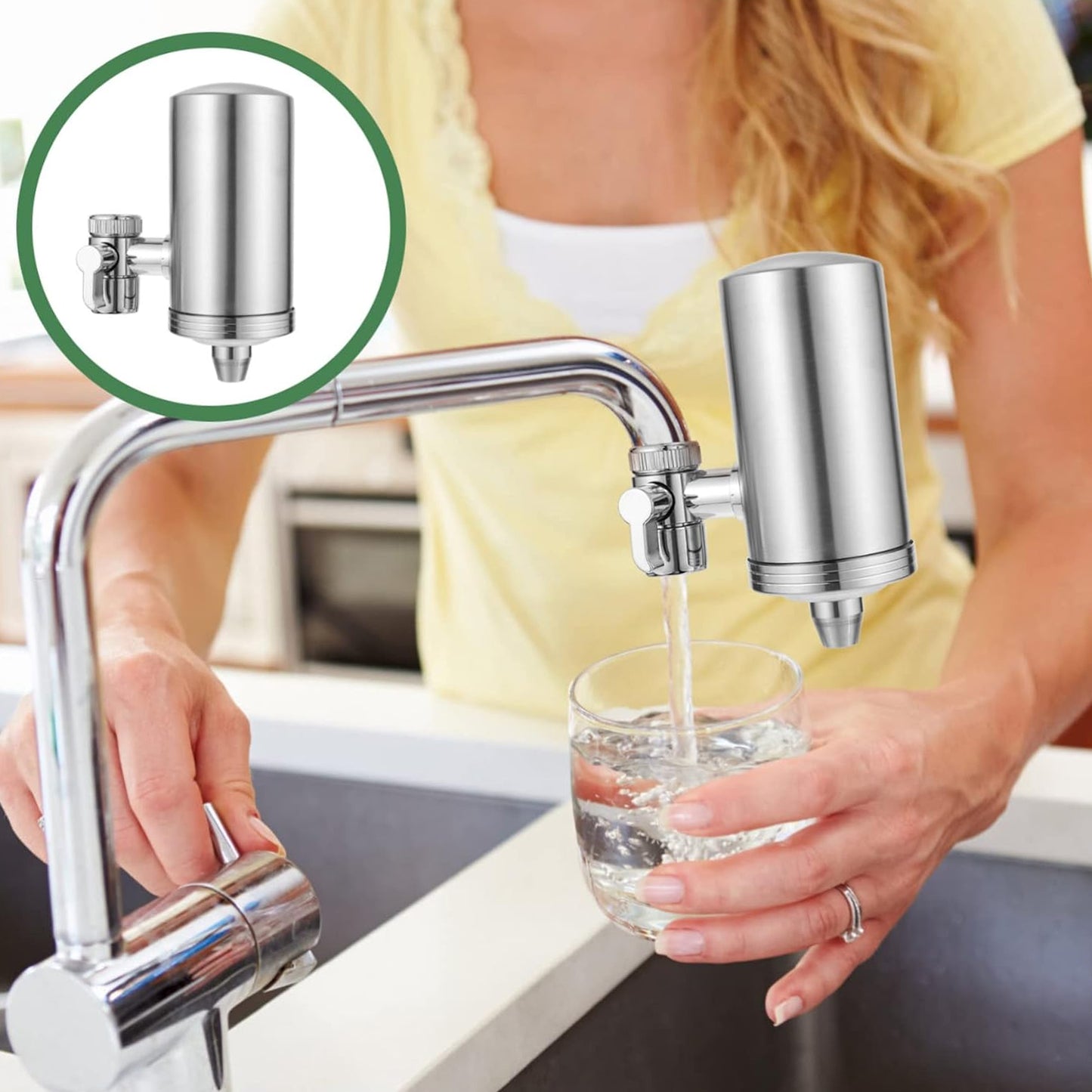Stainless  Steel Faucet Mount Water Filter Water Purifier (1 Set) - Happy Price - Image 6