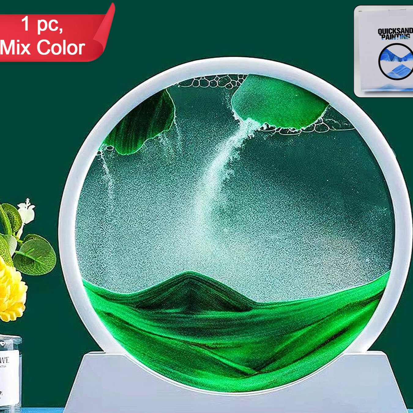 3d Moving Sand Art Picture Decor (1 Pc  Multicolor) - Happy Price - Image 1