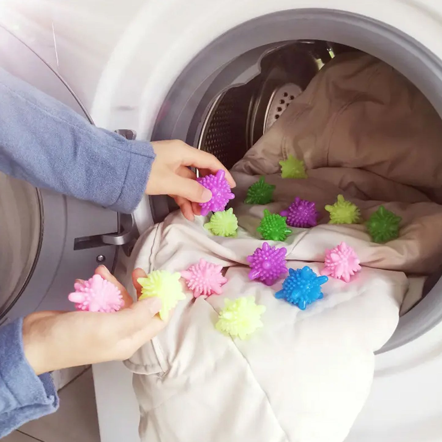 Soft Star Washing Machine Laundry Dryer Balls Laundry Ball For Household Cleaning Washing Machine Clothes Softener (10 Pcs  Multi Color) - Happy Price - Image 5