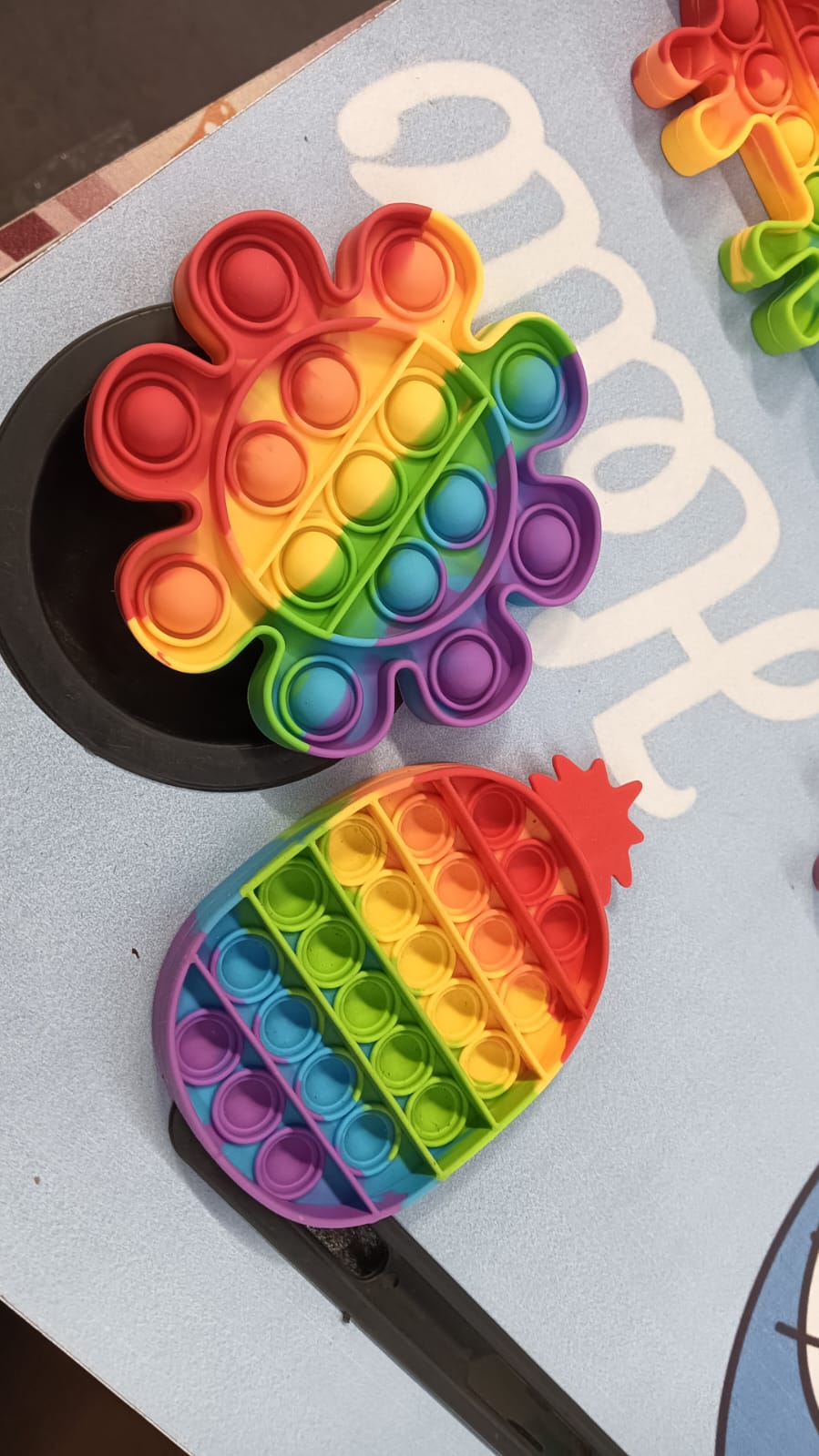 Mix Pattern Rainbow Color Push Pop Bubble Fidget Sensory Toy (Only 1pc) - Happy Price - Image 6