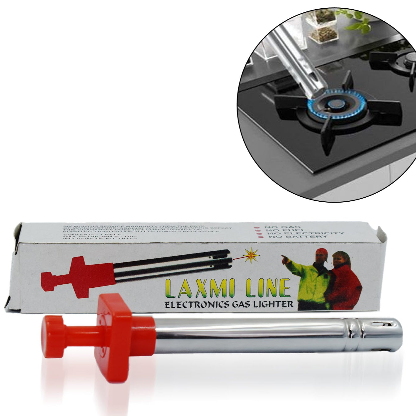 Stainless Steel Square Gas Lighter - Happy Price - Image 1