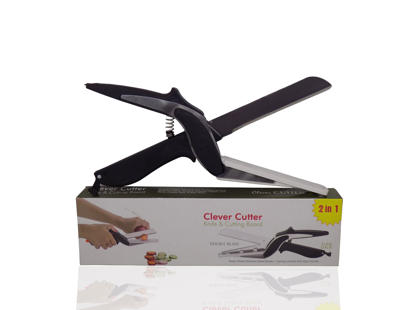 Clever Cutter 2 In 1 Food Chopper Slicer Dicer Vegetable Fruit Cutter - Happy Price - Image 2