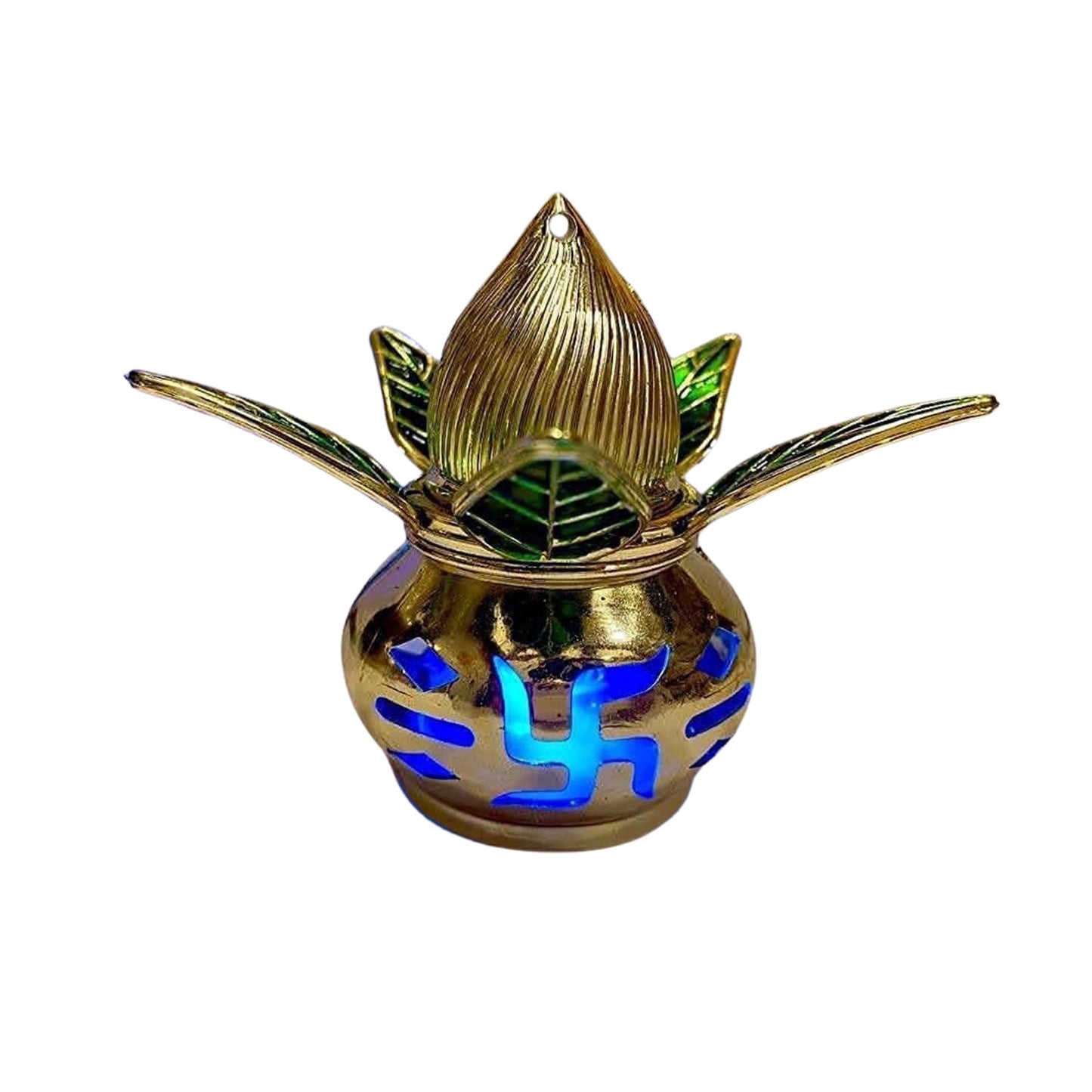 Gold Plated Eco Friendly Led Kalash  For Pooja Mandir (1 Pc  Multicolor Led) - Happy Price - Image 5