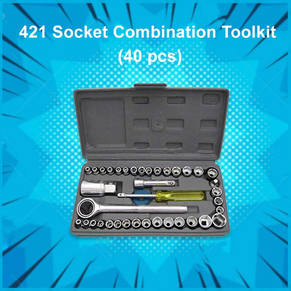 40 Pcs Socket Combination Toolkit Set