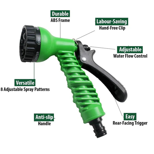 Plastic Garden Hose Nozzle & Tap Connector Set (1 set)