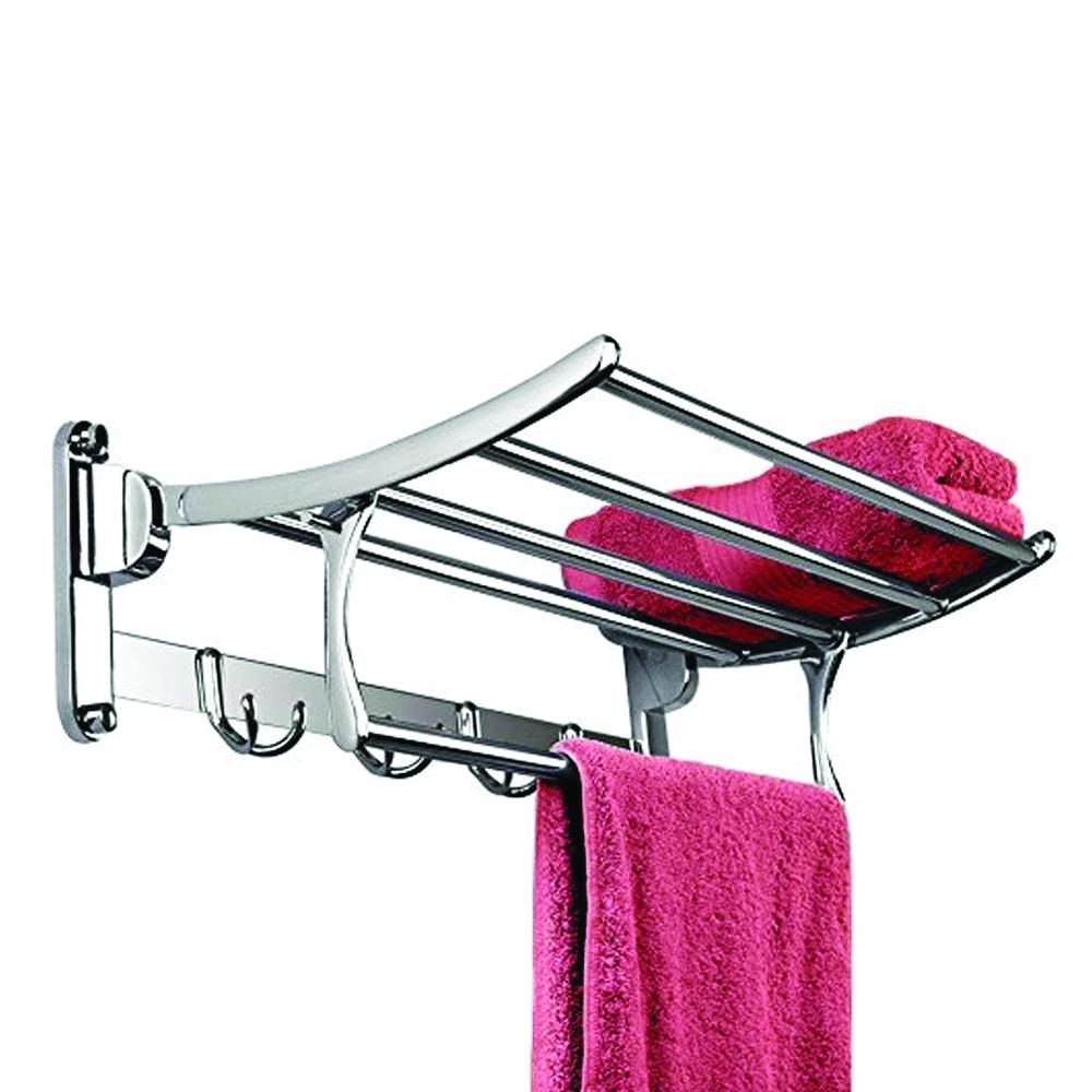 Stainless Steel Folding Towel Rack Cum Towel Bar 18 Inch - Happy Price - Image 2