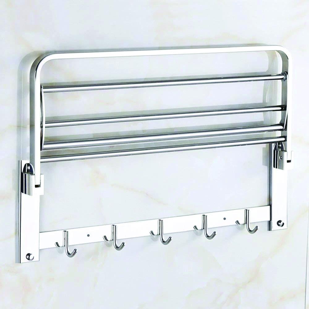Stainless Steel Folding Towel Rack Cum Towel Bar 18 Inch - Happy Price - Image 4