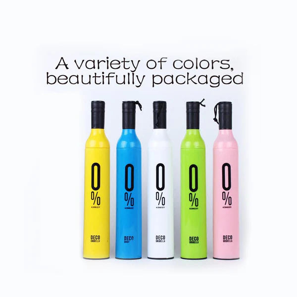 Compact Wine Bottle Umbrella - Portable Rain Protection (1pc)