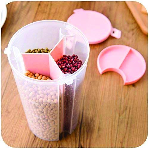 3 In 1 Transparent Air Tight Storage Dispenser Container - Happy Price - Image 2