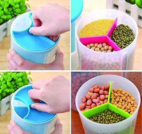 3 In 1 Transparent Air Tight Storage Dispenser Container - Happy Price - Image 3
