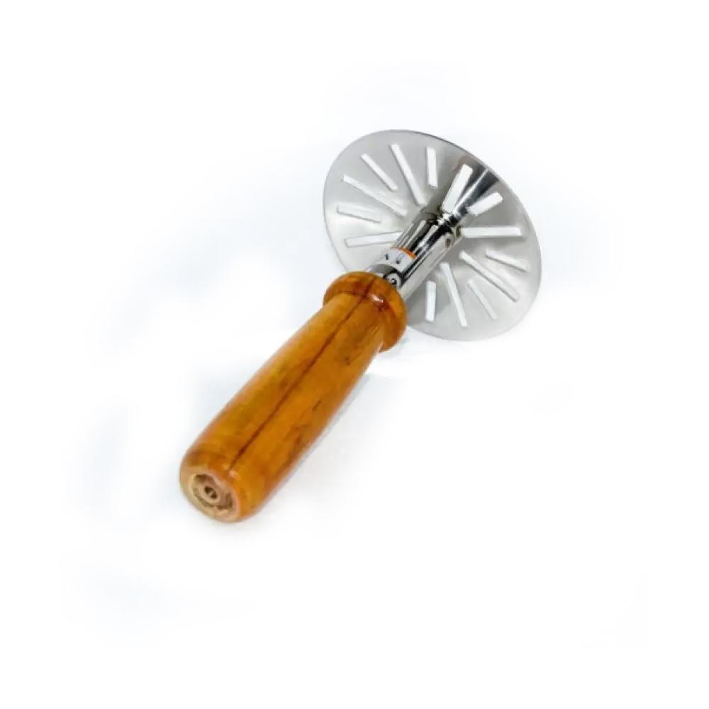 Stainless Steel Potato Masher Pav Bhaji Masher With Wooden Handle - Happy Price - Image 3