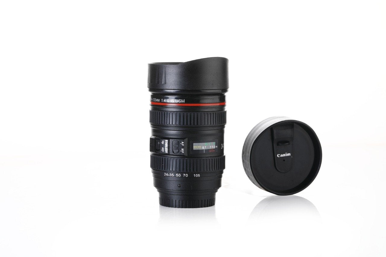 Camera Lens Coffee Mug with Lid - Novelty Travel Cup - Happy Price - Image 8