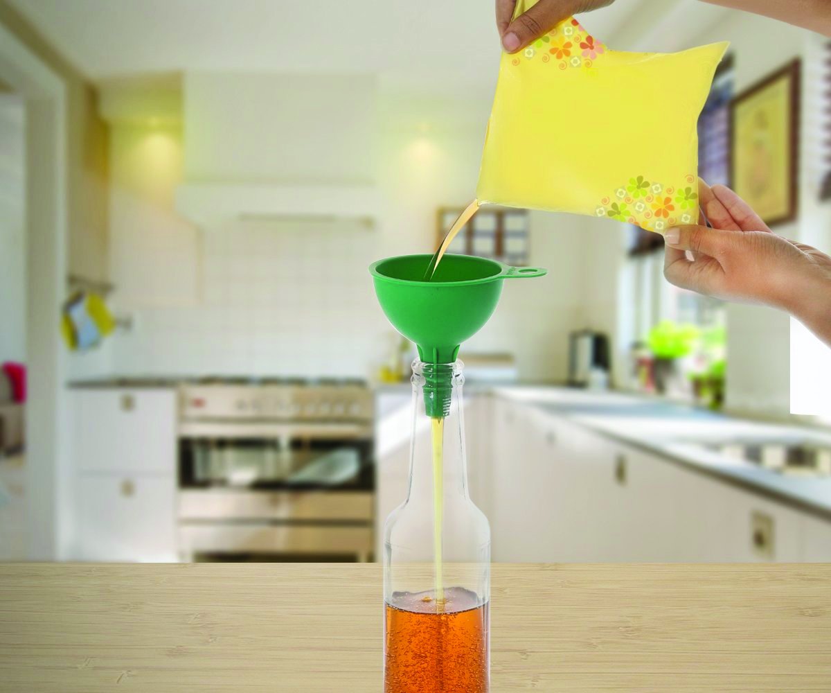Silicone Funnel For Pouring Oil Sauce Water Juice And Small Food-grains - Happy Price - Image 4
