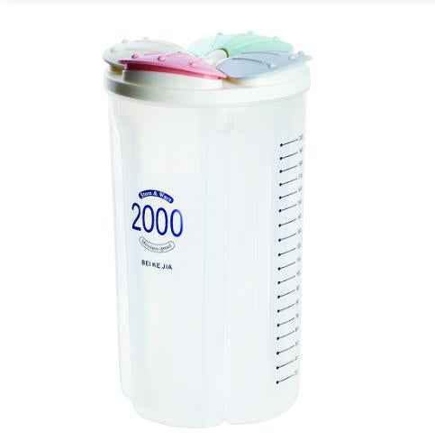 Kitchen Storage - Transparent Sealed Cansjarsstorage Box 4 Section - Happy Price - Image 1