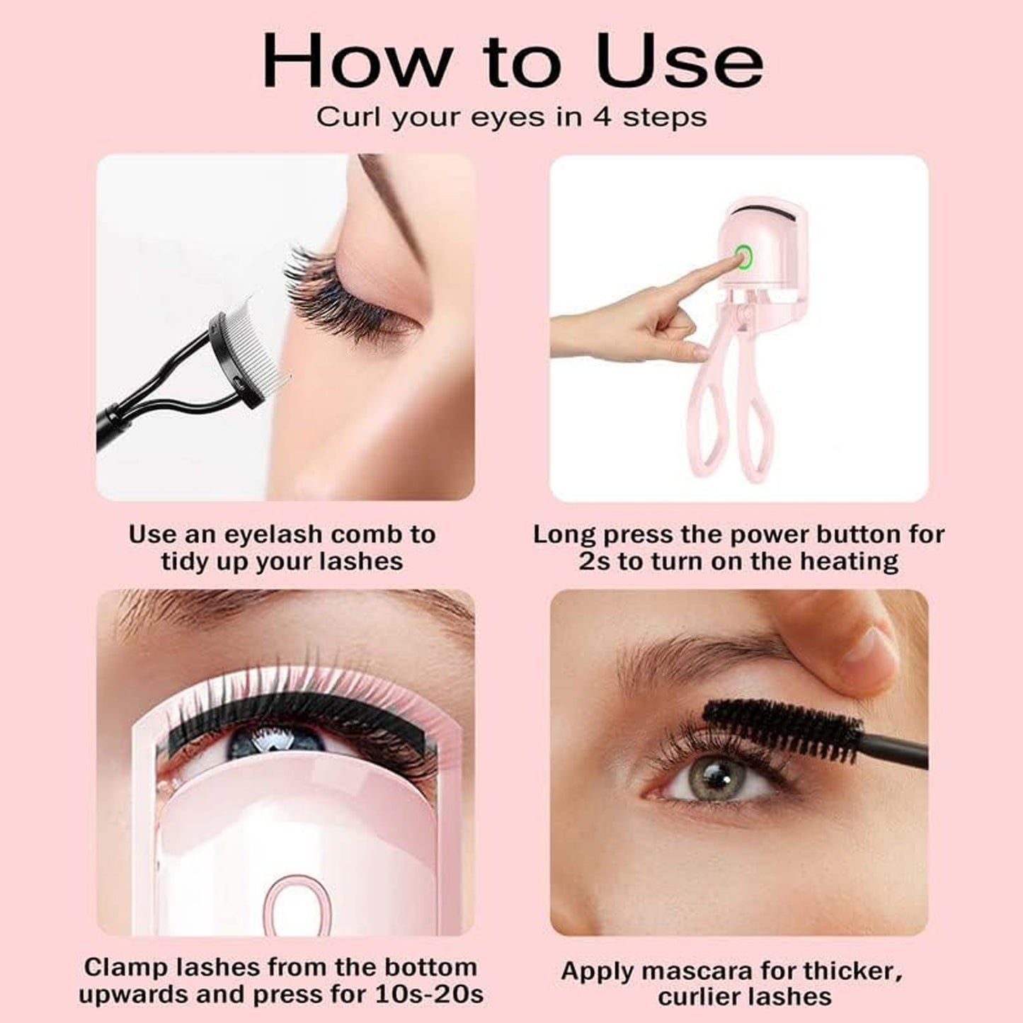 Electric Heated Eyelash Curlers (1 Pc) - Happy Price - Image 5