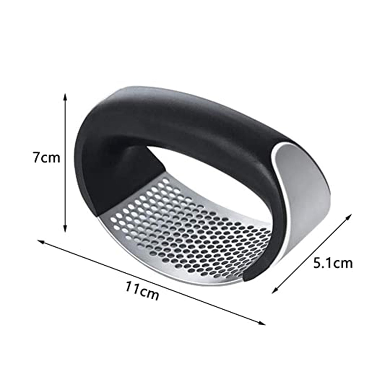 Multipurpose Garlic Presser Squeeze Press Crusher Stainless Steel Kitchen Tools Quick Handy Ginger Garlic Crusher - Happy Price - Image 4