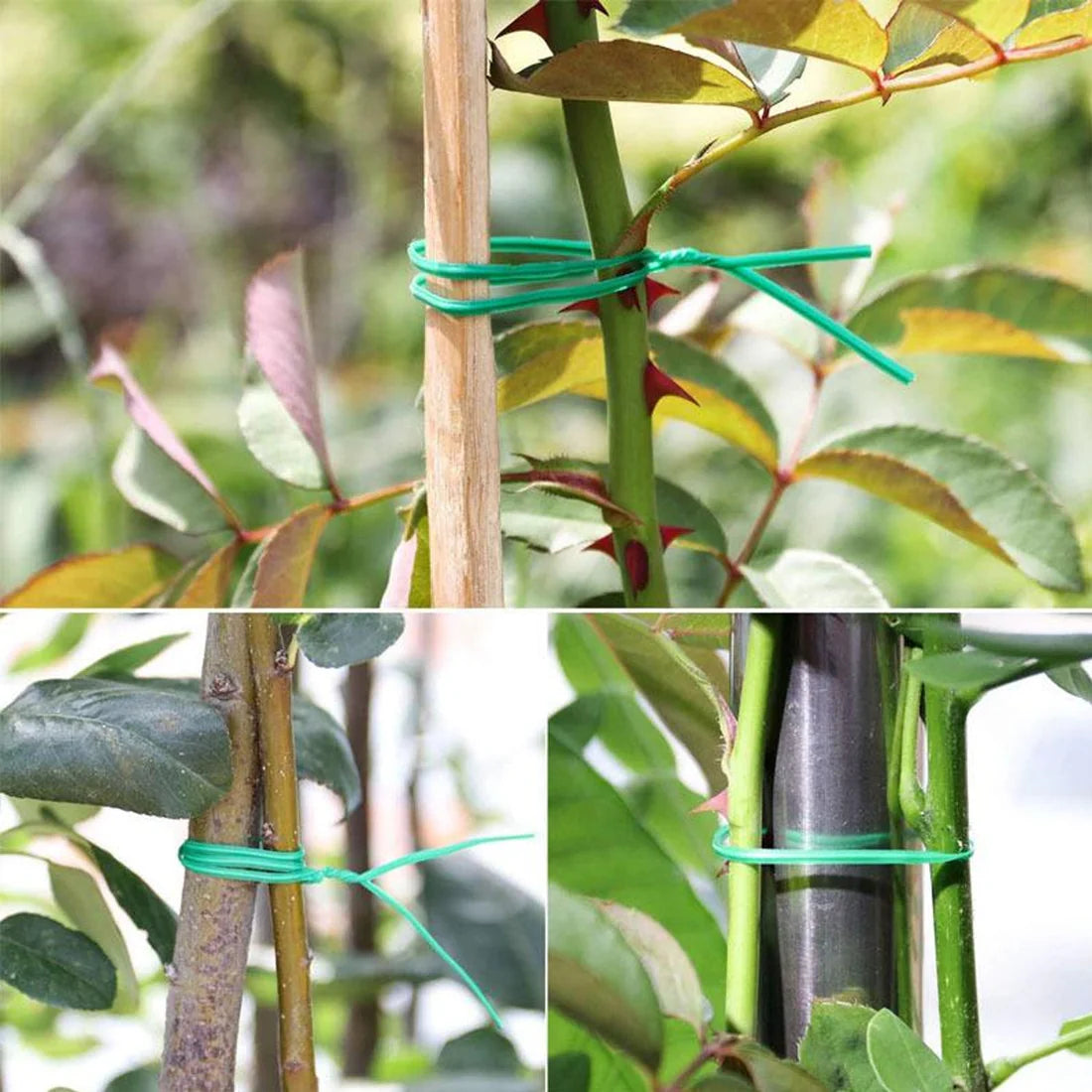Plastic Twist Tie Wire Spool With Cutter For Garden Yard Plant 50m (Green) - Happy Price - Image 5