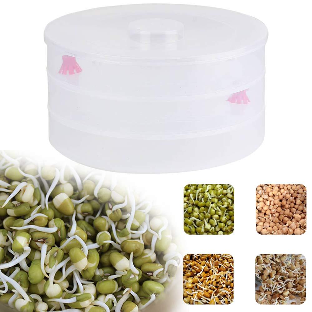 Plastic 3 Compartment Sprout Maker White - Happy Price - Image 4
