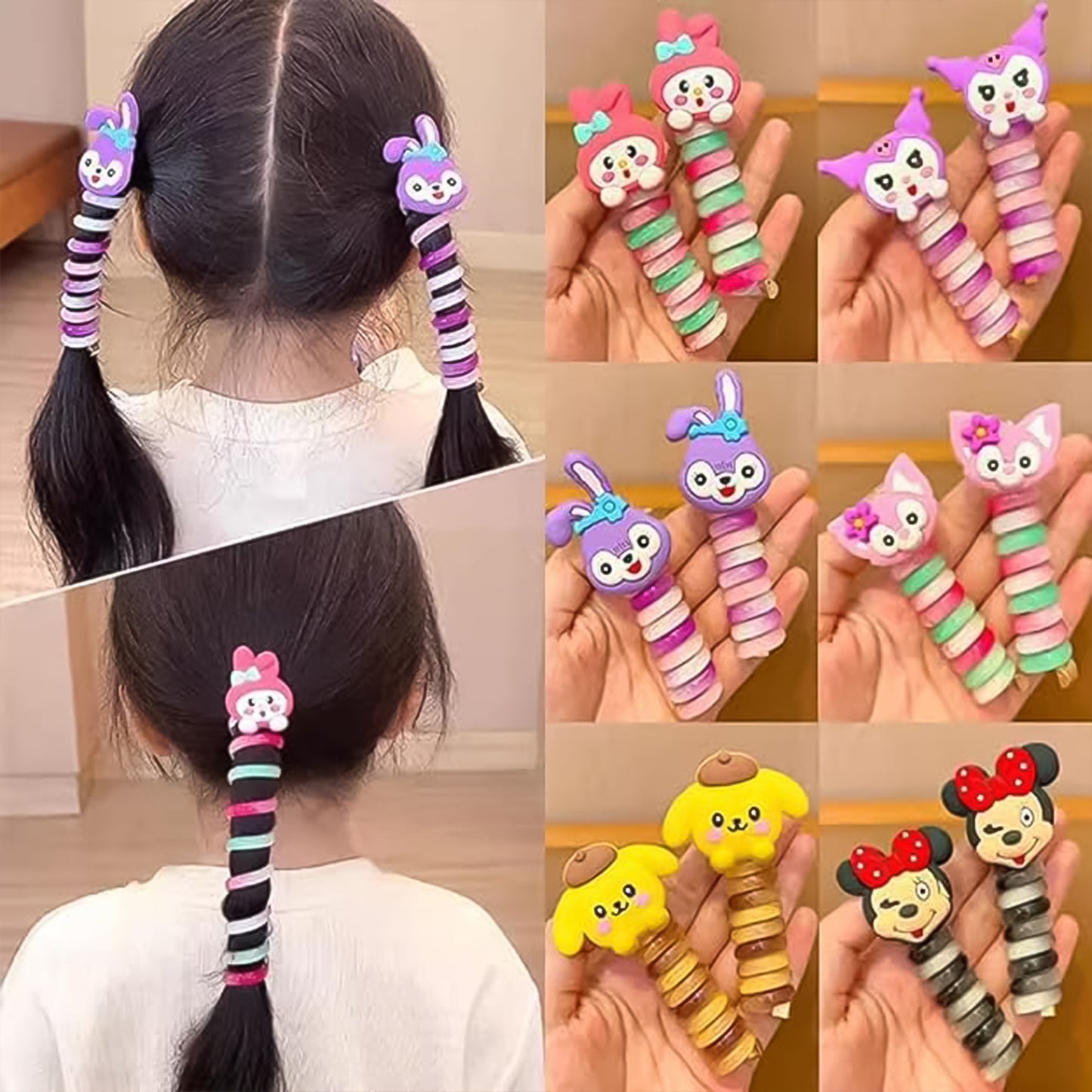 Colourful Telephone Wire Hairbands (1 Pc  Mix Design) - Happy Price - Image 6