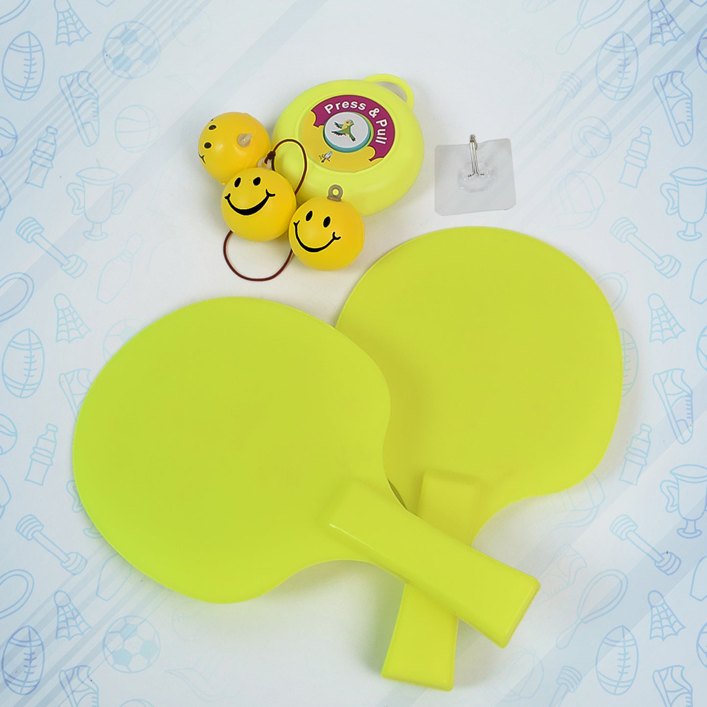 Hanging Table Tennis Trainer Set With Three Ball (1 Set) - Happy Price - Image 2
