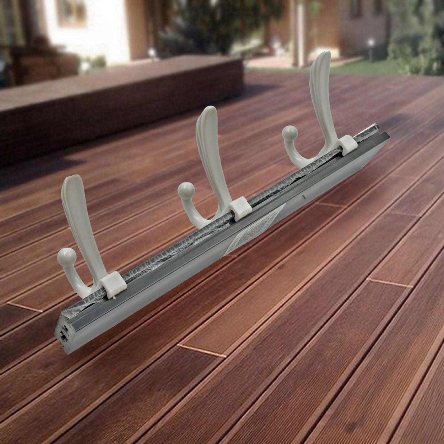 Cloth Hanger Wall Door Hooks Rail For Hanging Clothes For Hanging Hook Rack Rail Extra Long Coat Hanger Wall Mount For Clothes Jacket Hats 6 Hook - Happy Price - Image 2