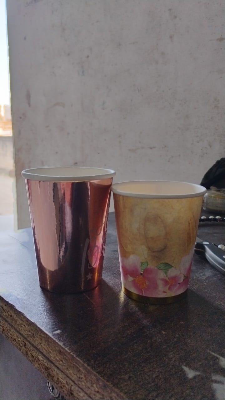Disposable Paper Cups Disposable Tea Coffee Cups (24 Pcs Set  Mix Color  Design) - Happy Price - Image 7