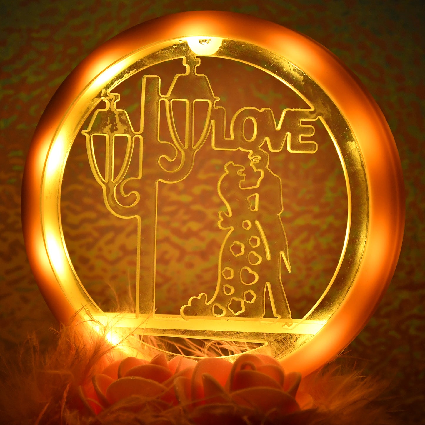 Romantic Round Love Couple Decorative Showpiece (1 Pc) - Happy Price - Image 6