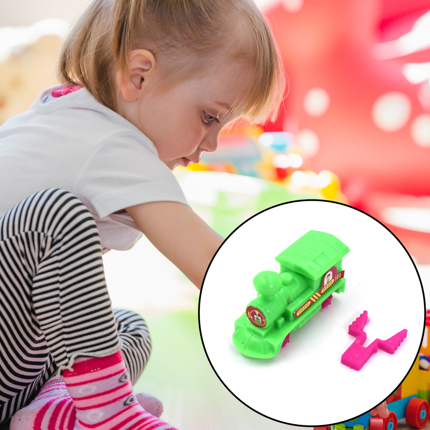 30pc Pull Along Back Train Friction Power Toy Vehicle Push And Go Crawling Toys Baby - Happy Price - Image 3