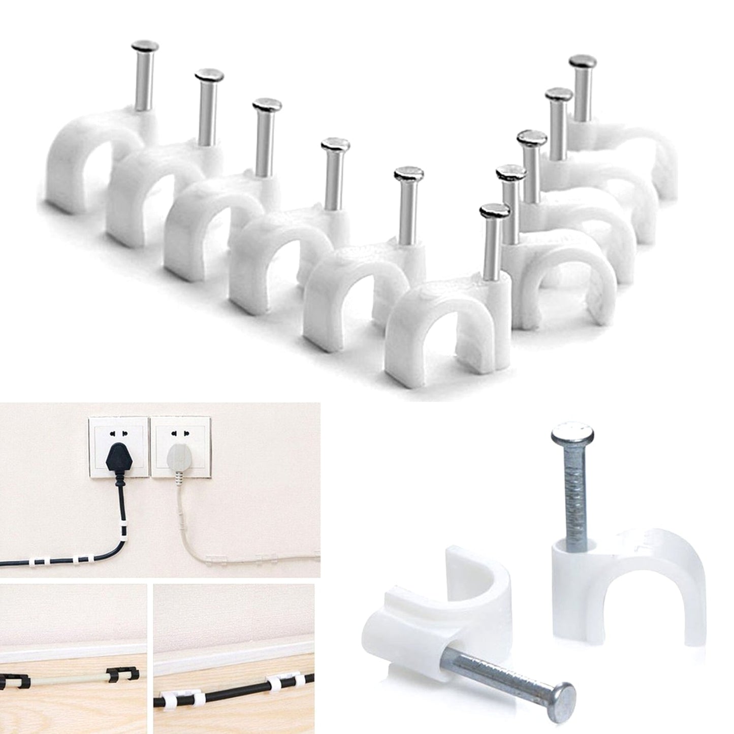 100 Pc 6 Mm Cable Clip Used In All Kinds Of Wires To Make Them Stuck And Holded In Walls Etc. - Happy Price - Image 6
