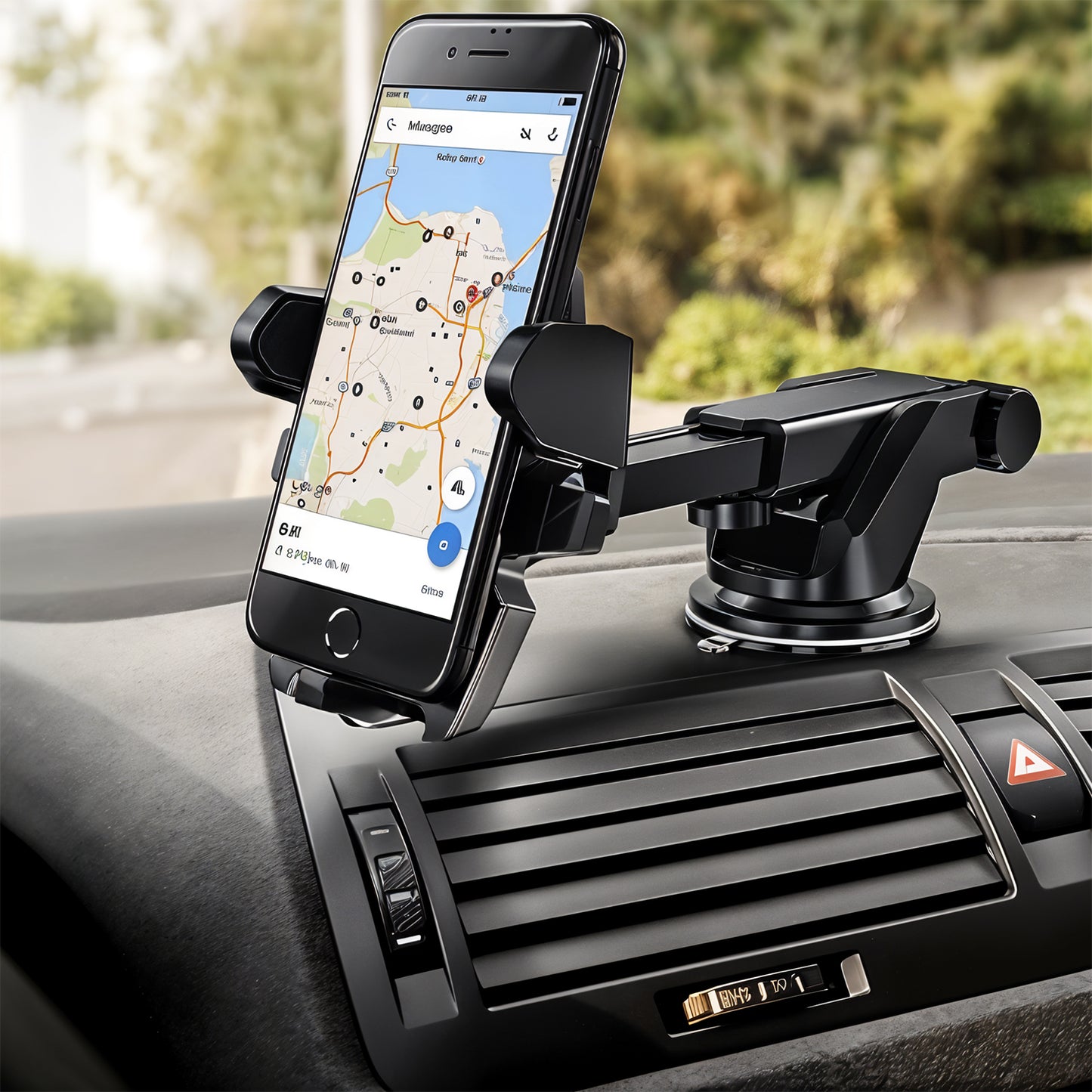 Universal Car Mobile Holder with 360° Rotation & Suction Cup Mount (1 Pc)