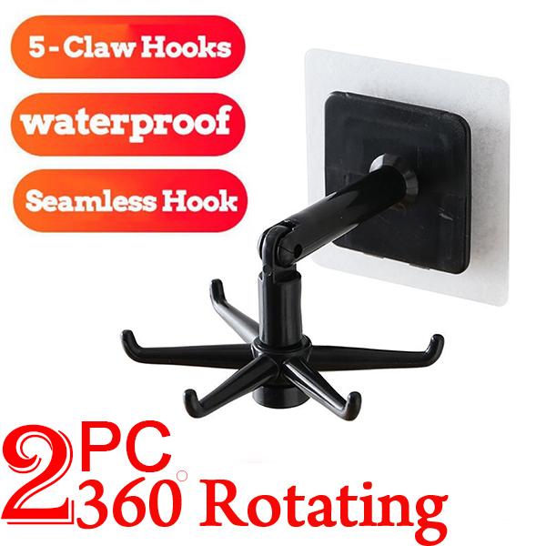 360 Rotatable  Hooks For Hanging (Pack Of 2) (Brown Box) - Happy Price - Image 2