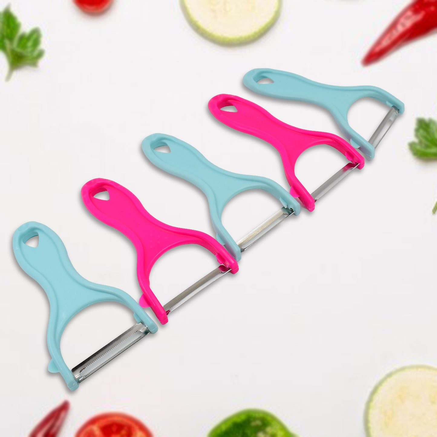 Stainless Steel Kitchen Scissors  Multipurpose Peeler (2 Pc Set  Mix Design Scissor  Peeler) - Happy Price - Image 4