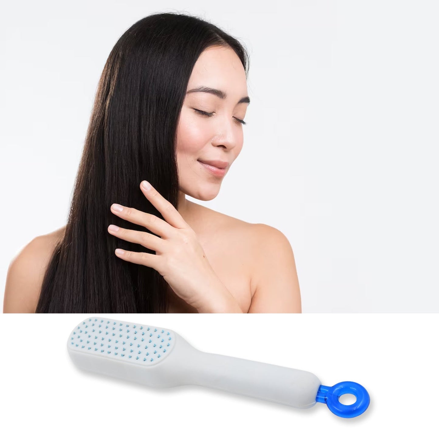 Self-cleaning Hairbrush Massage Comb (1 Pc  With Box) - Happy Price - Image 2