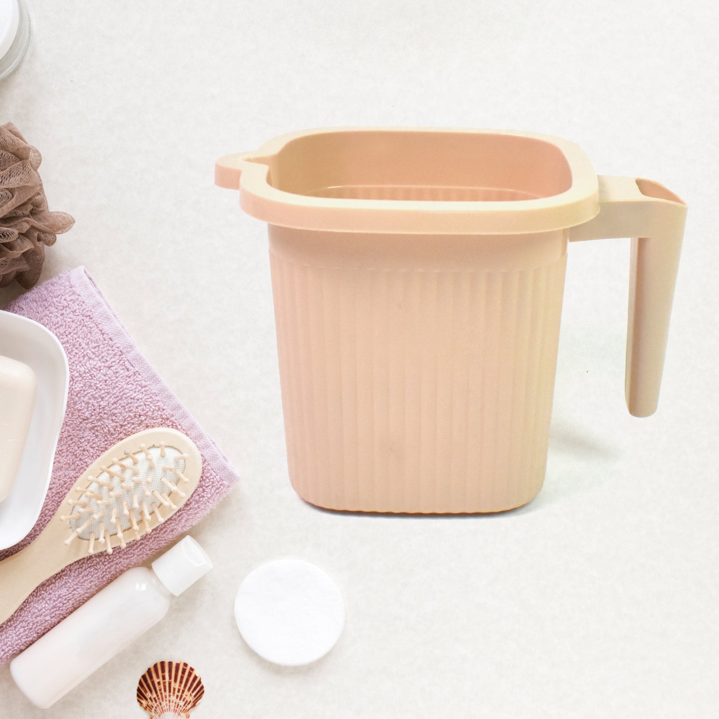 Plastic Square Bath Water Mug (1 Pc  1000 Ml  Mix Color) - Happy Price - Image 3
