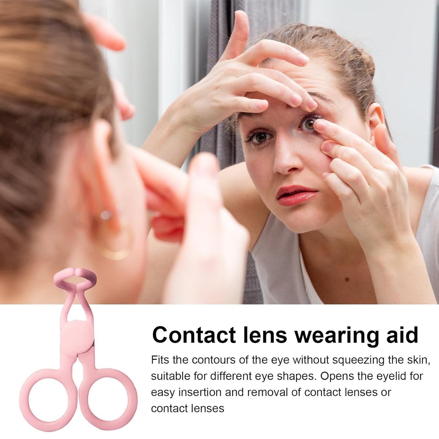 Plastic Ergonomic Women Eye Care Contact Lenses Inserter Remover Tool (1 Pc) - Happy Price - Image 3