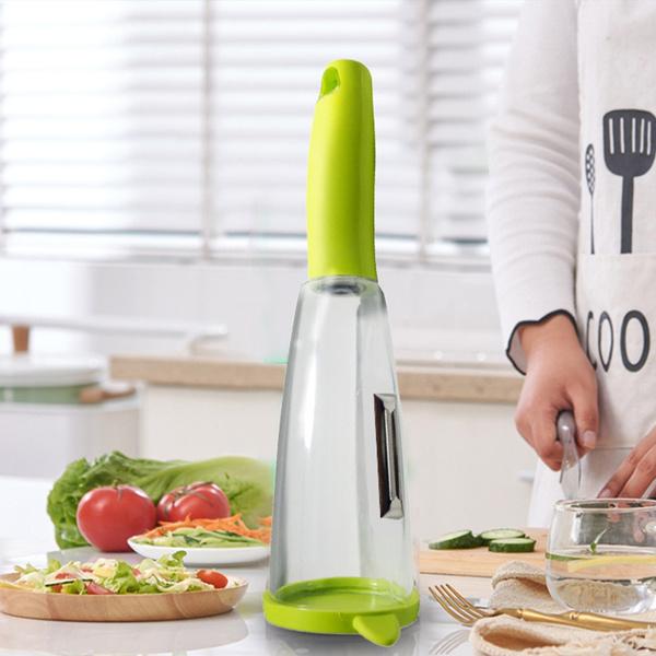 Smart Vegetable and Fruit Peeler with Built-in Container
